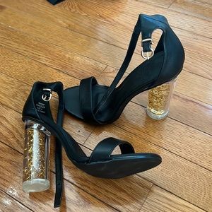 Black and Gold Heels